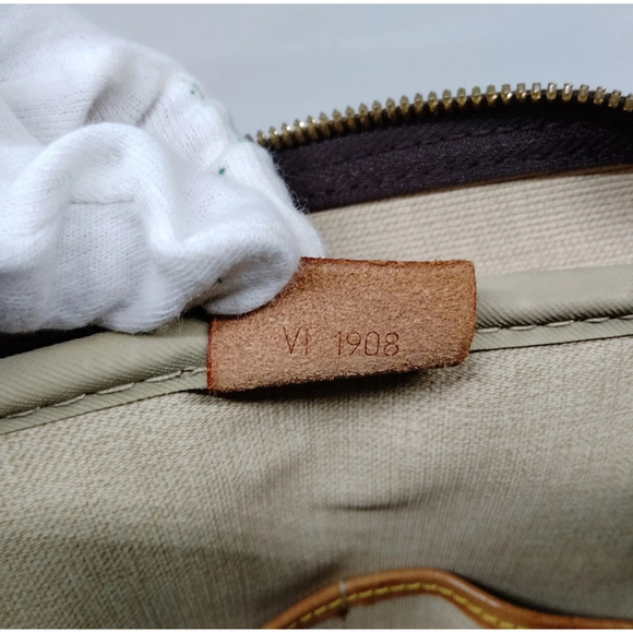 Women's Louis Vuitton Brown Monogram Leather Deauville Handbag - Picture 9 of 9